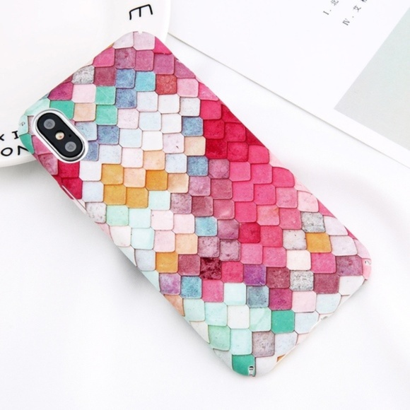 Accessories - iPhone X Case Mosaic Geometrical Snakeskin